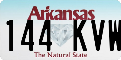 AR license plate 144KVW