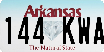 AR license plate 144KWA