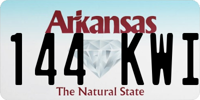 AR license plate 144KWI
