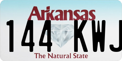 AR license plate 144KWJ