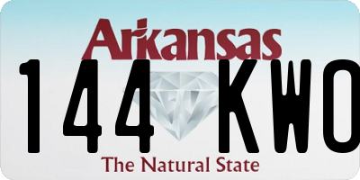 AR license plate 144KWO