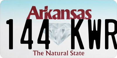 AR license plate 144KWR