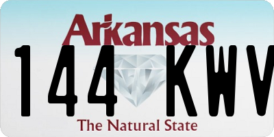 AR license plate 144KWV