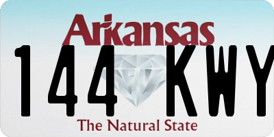 AR license plate 144KWY