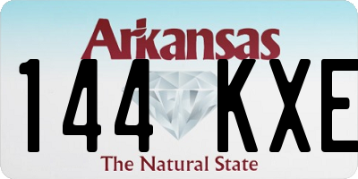 AR license plate 144KXE