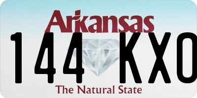 AR license plate 144KXO