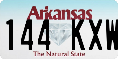 AR license plate 144KXW
