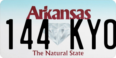 AR license plate 144KYO