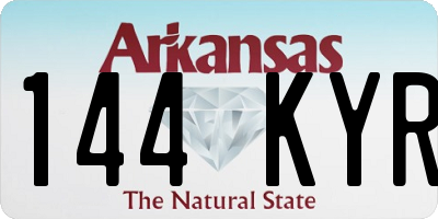 AR license plate 144KYR