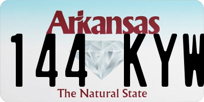 AR license plate 144KYW