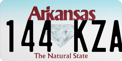 AR license plate 144KZA