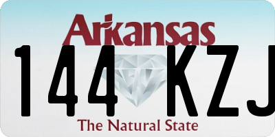 AR license plate 144KZJ
