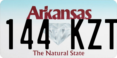 AR license plate 144KZT
