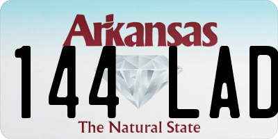 AR license plate 144LAD