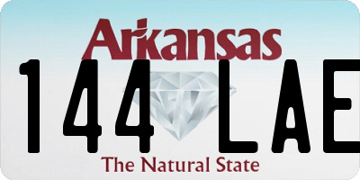 AR license plate 144LAE