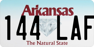 AR license plate 144LAF