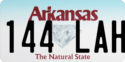 AR license plate 144LAH
