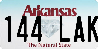 AR license plate 144LAK