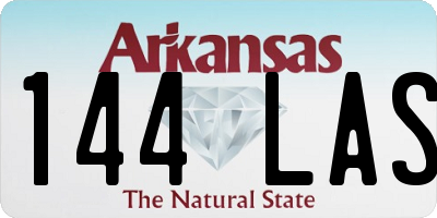 AR license plate 144LAS