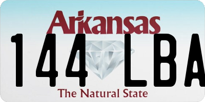 AR license plate 144LBA
