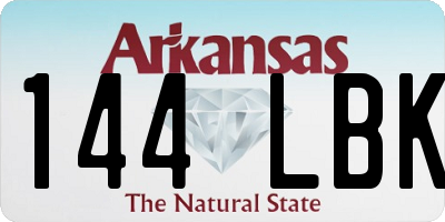 AR license plate 144LBK