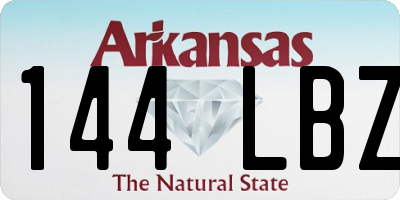 AR license plate 144LBZ