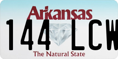 AR license plate 144LCW