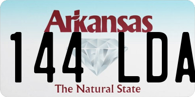 AR license plate 144LDA