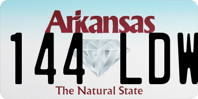 AR license plate 144LDW