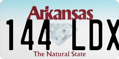 AR license plate 144LDX