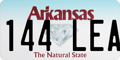 AR license plate 144LEA