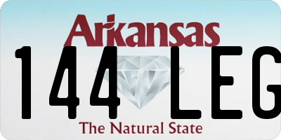 AR license plate 144LEG