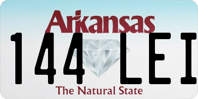 AR license plate 144LEI