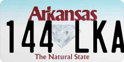 AR license plate 144LKA
