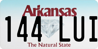 AR license plate 144LUI