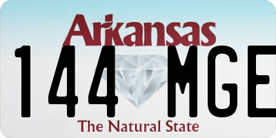 AR license plate 144MGE