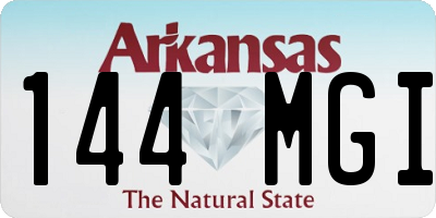 AR license plate 144MGI