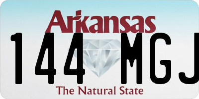 AR license plate 144MGJ