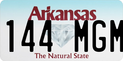 AR license plate 144MGM