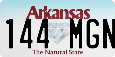 AR license plate 144MGN