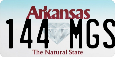 AR license plate 144MGS
