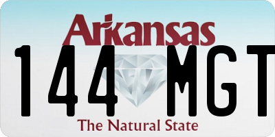 AR license plate 144MGT
