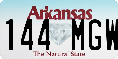 AR license plate 144MGW