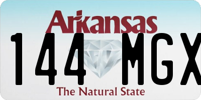 AR license plate 144MGX