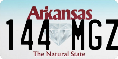 AR license plate 144MGZ
