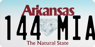 AR license plate 144MIA