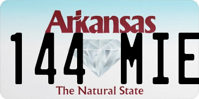 AR license plate 144MIE