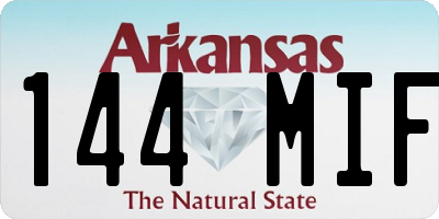 AR license plate 144MIF