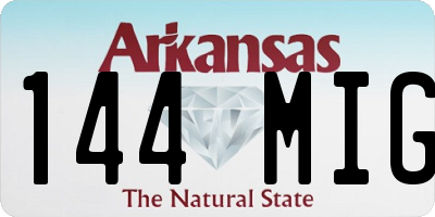 AR license plate 144MIG