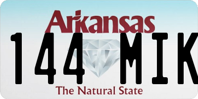 AR license plate 144MIK
